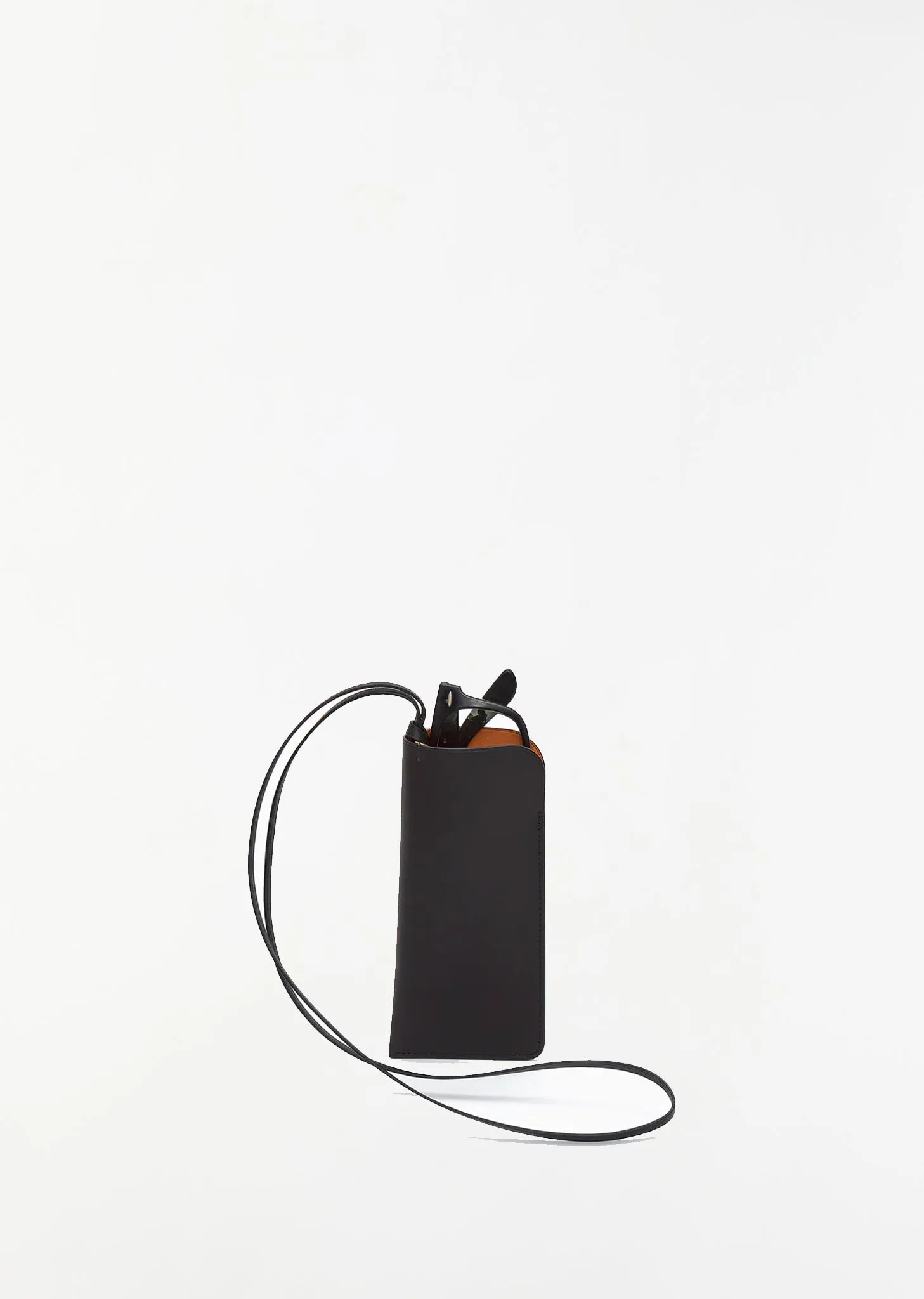 Glasses Case with Neck Strap —Black