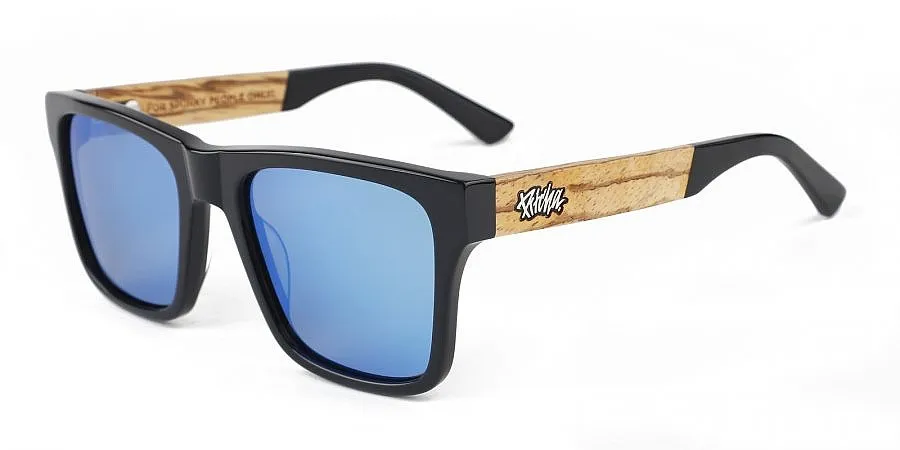 glasses Pitcha Maasai V - Black/Green Revo/Zebra Wood/Polarized