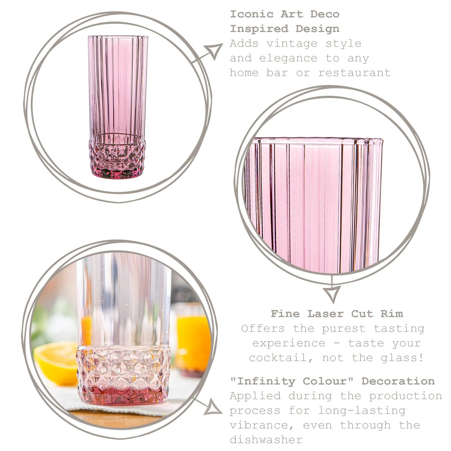 Glassware | America '20s Highball Glasses - 400ml - Pack of 12 | Bormioli Rocco