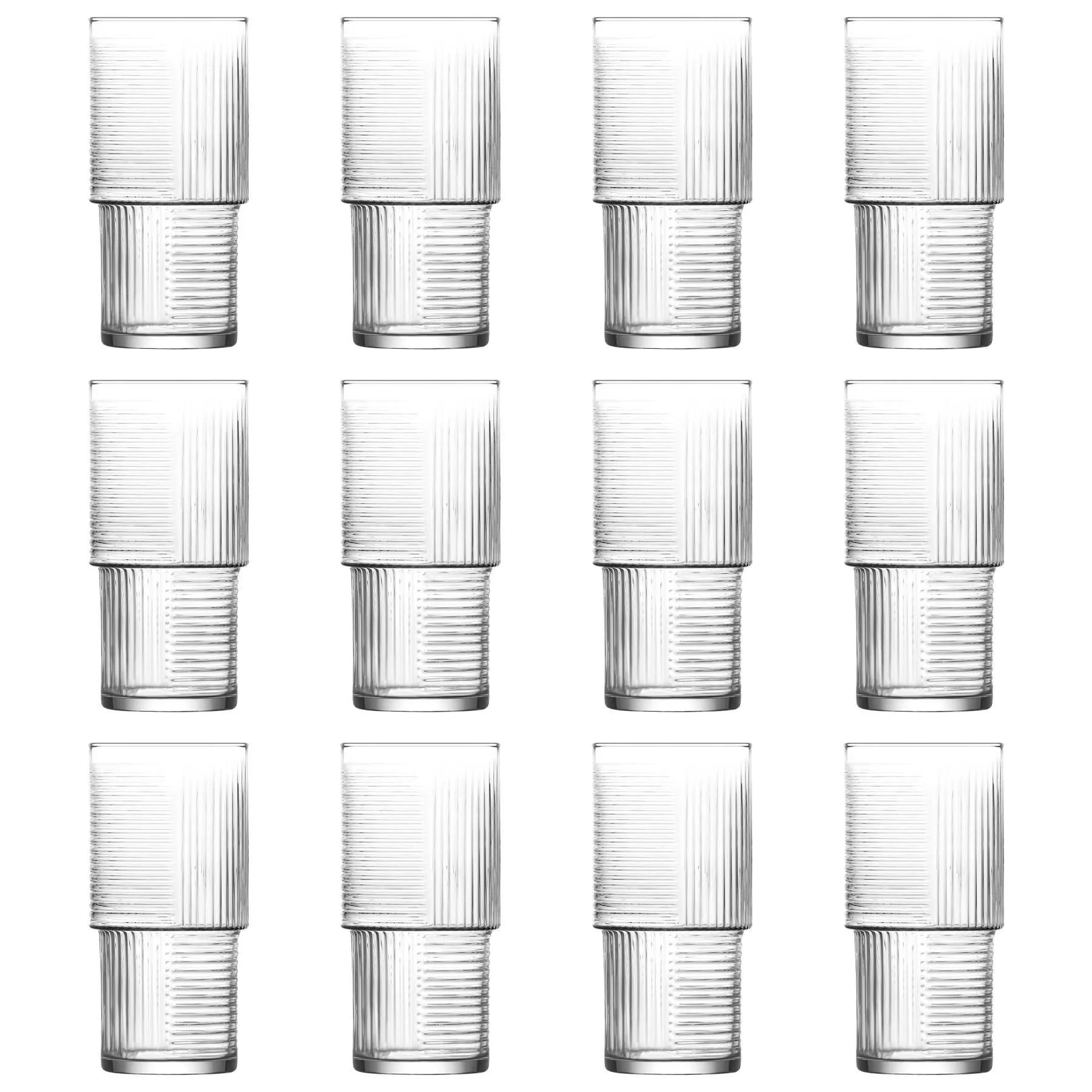 Glassware | Helen Stacking Highball Glasses - 400ml - Pack of 12 | LAV