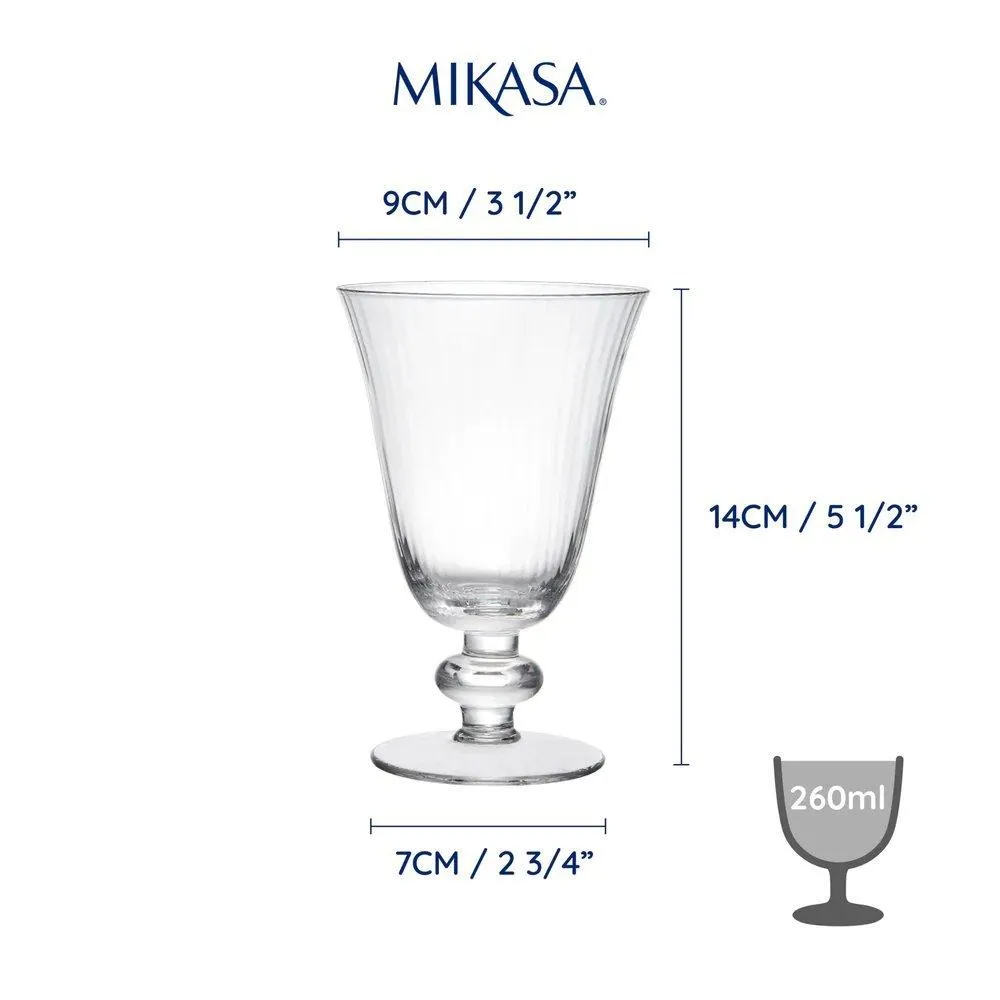 Glassware | Salerno Crystal Wine Glasses, Set of 4, 260ml | Mikasa