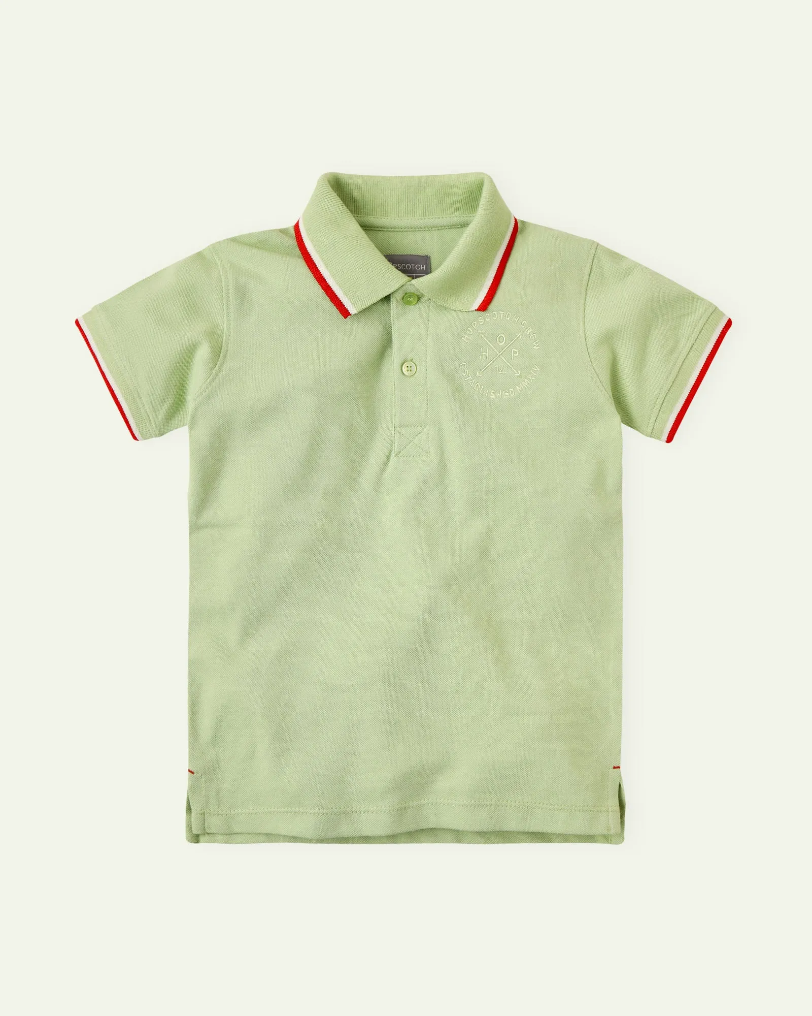 Green Embroidered Polo