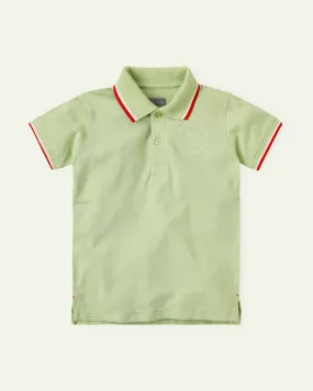 Green Embroidered Polo