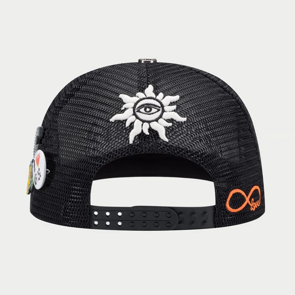 GS FOREVER TRUCKER HAT BLACK/BLUE/ORANGE