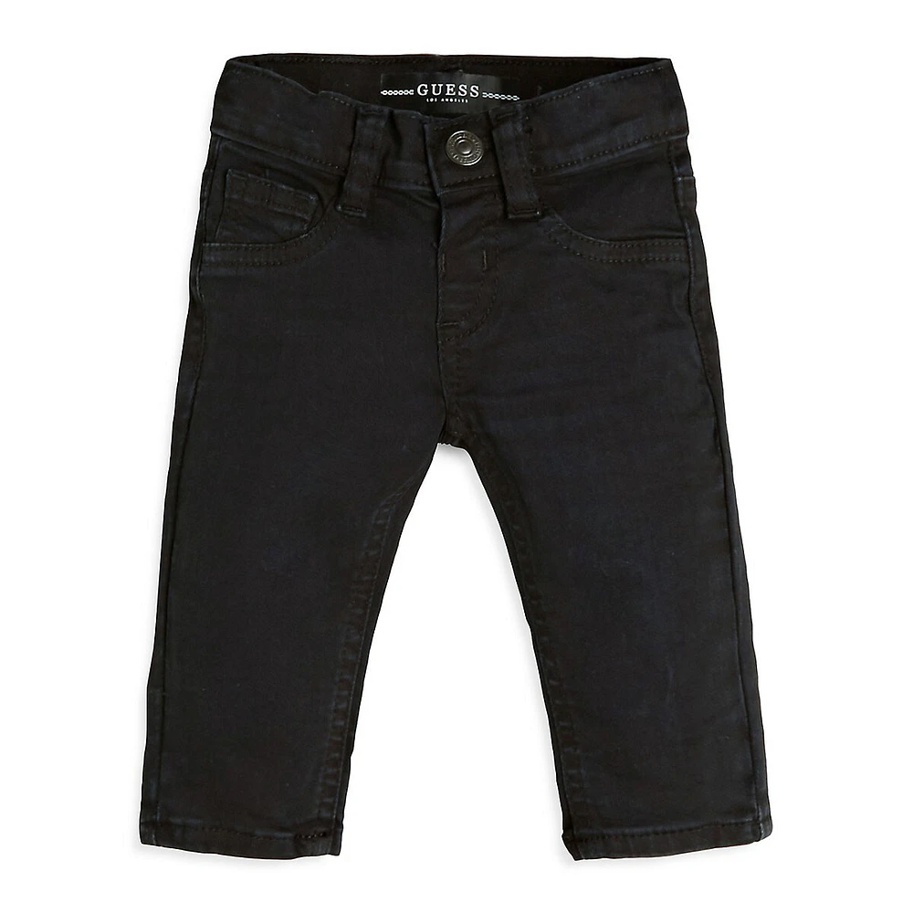 GUESS Little Boy's Cotton-Blend Solid Jeans