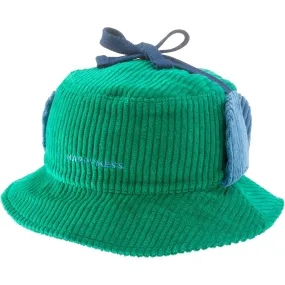 Happymess Corduroy Hat, Jungle Green & Bluebird