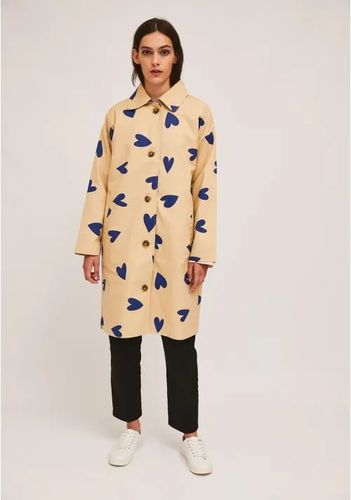 Heart Print Rain Coat