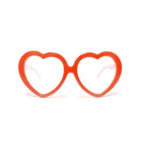 Heart Shaped Diffraction Glasses - Red