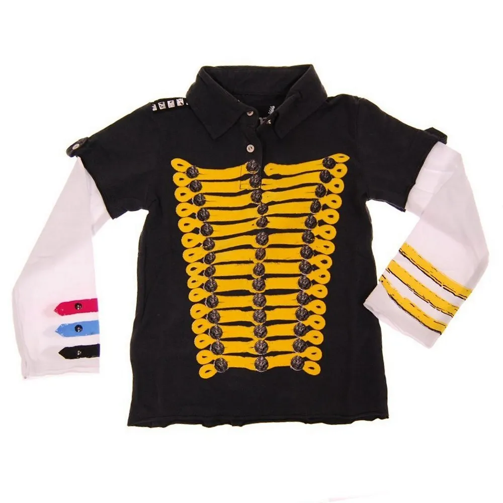 Hendrix Baby Long Sleeve Polo Shirt by: Mini Shatsu