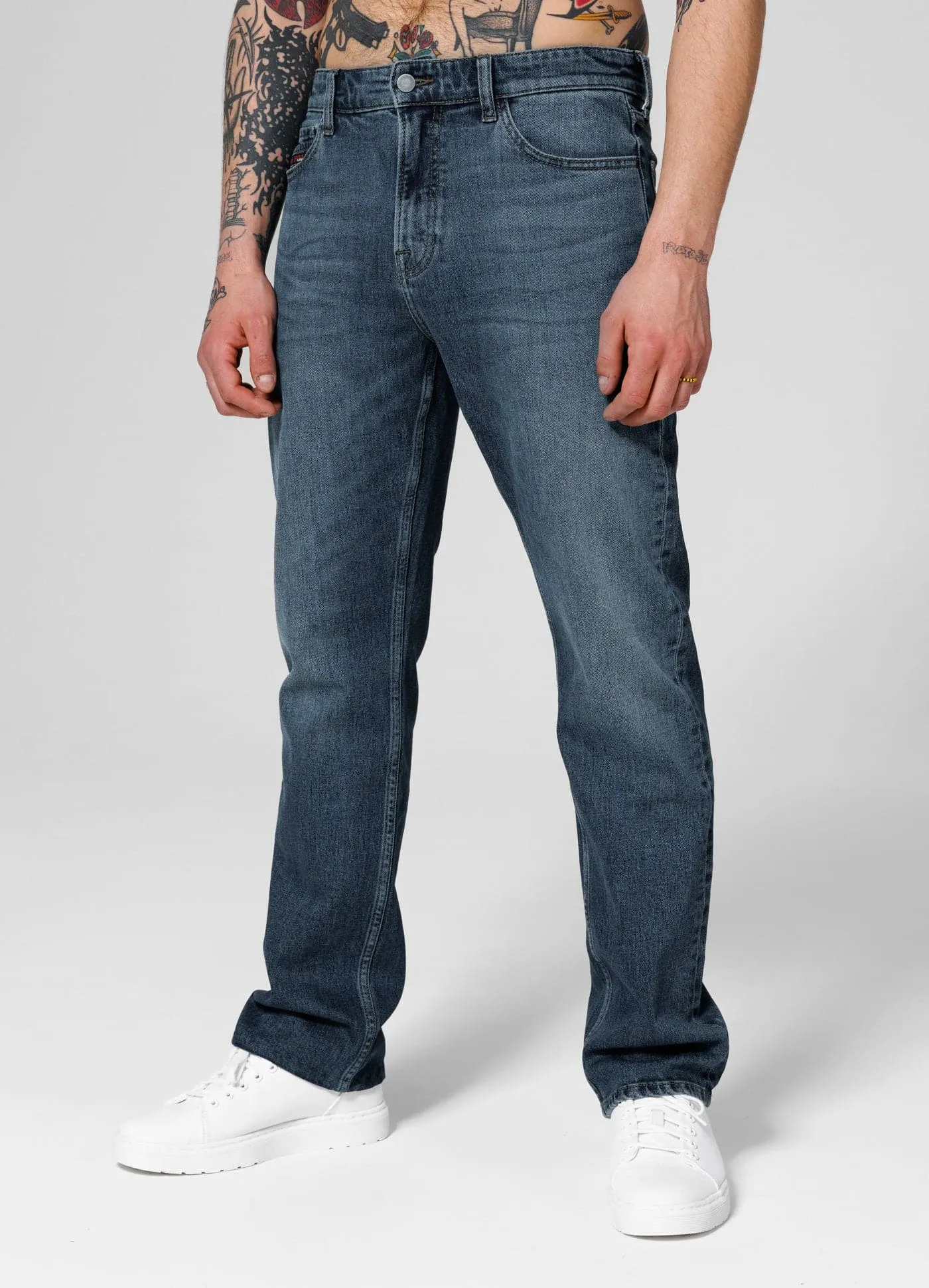 HIGHLANDER Long Medium Wash Jeans