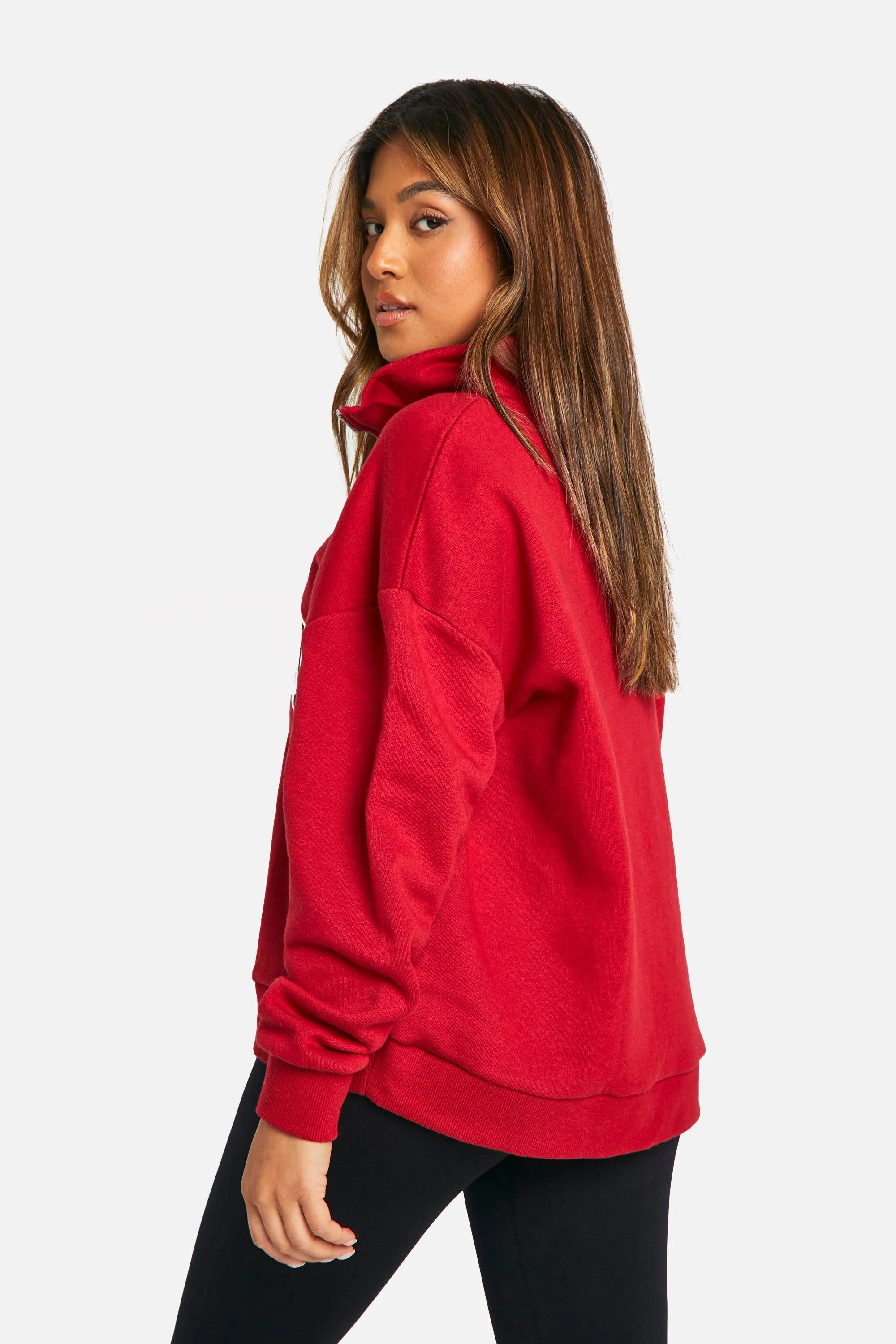 Hoodies & Sweatshirts | Petite Half Zip Dsgn Studio Sweatshirt | boohoo