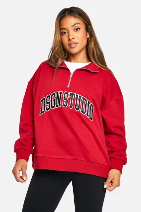 Hoodies & Sweatshirts | Petite Half Zip Dsgn Studio Sweatshirt | boohoo