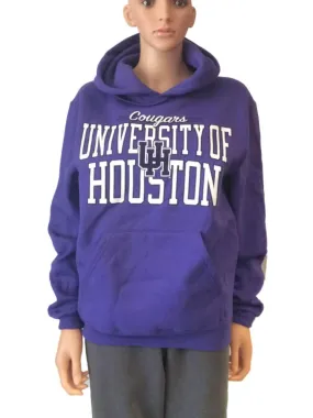 Houston Cougars Champion WOMENS Purple LS Pullover Hoodie Sweatshirt (S)