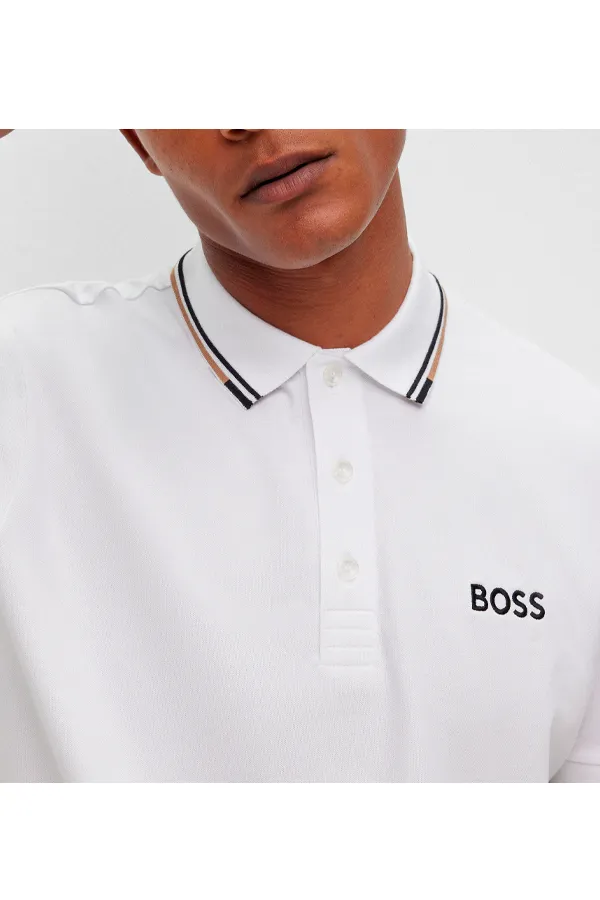 Hugo Boss Paddy Pro Contrast Polo White