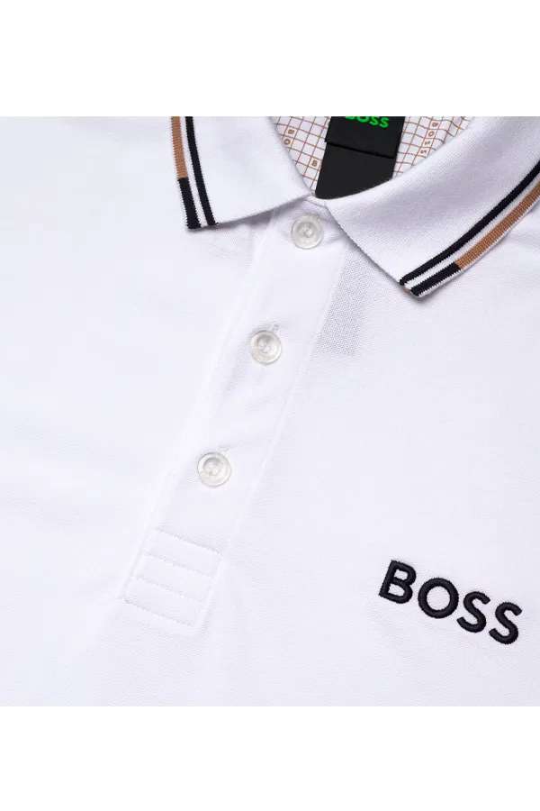 Hugo Boss Paddy Pro Contrast Polo White