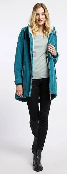 jacket Ragwear Canny Corduroy - 5024/Ocean Green - women´s