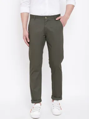 JUMP USA Men Charcoal Casual Regular Fit Trousers