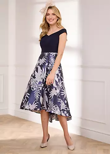 Kaleidoscope Navy Jacquard Prom Dress & Jacket | Grattan