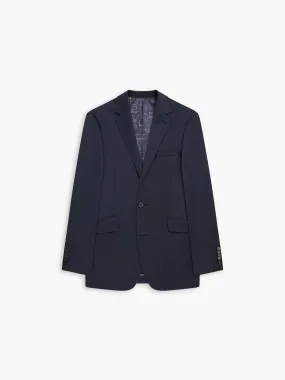 Kane Italian Luxury Slim Navy Puppytooth Suit Jacket