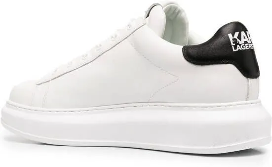 Karl Lagerfeld address print low-top sneakers White