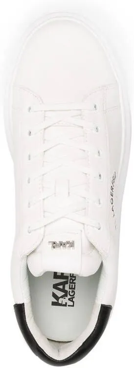 Karl Lagerfeld address print low-top sneakers White