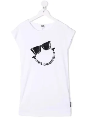 Karl Lagerfeld Dress Smiley White