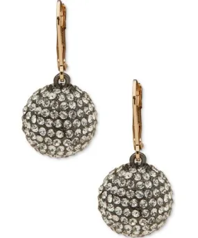 Karl Lagerfeld Paris Two-Tone Crystal Pave Disco Ball Drop Earrings