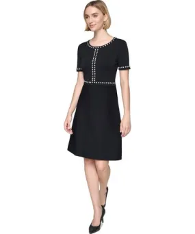 Karl Lagerfeld Paris Women's Rhinestone-Trim Knit Dress