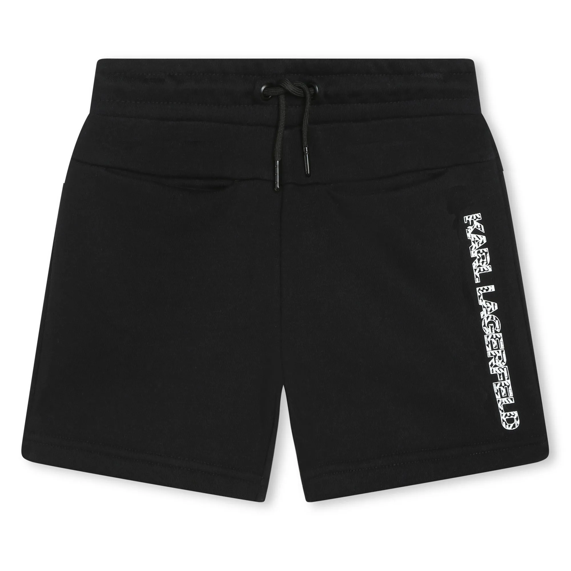 Karl Lagerfeld Shorts Vertical Logo Black