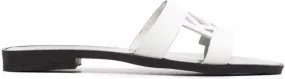 Karl Lagerfeld Skoot II Karl Kut-out flat slides White