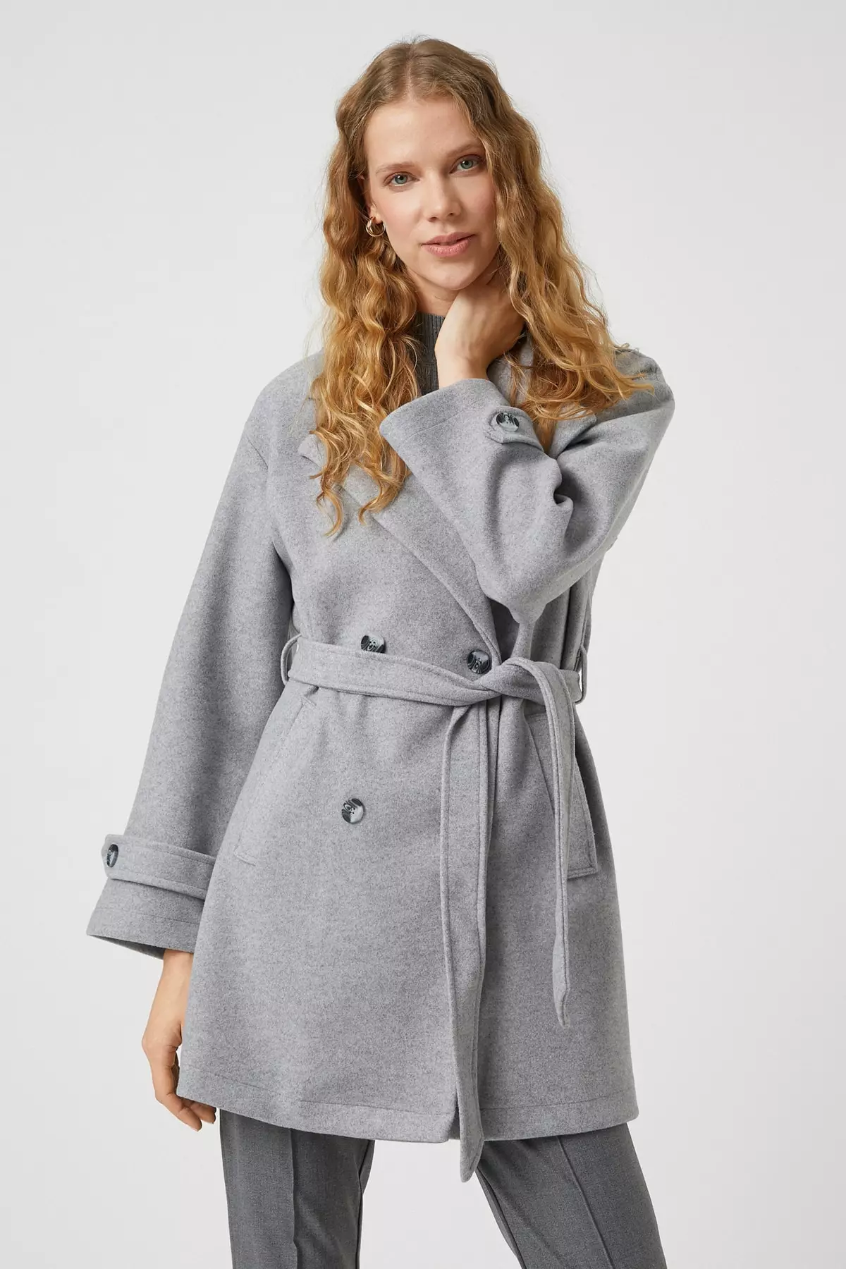 KOTON Collared Button Coat