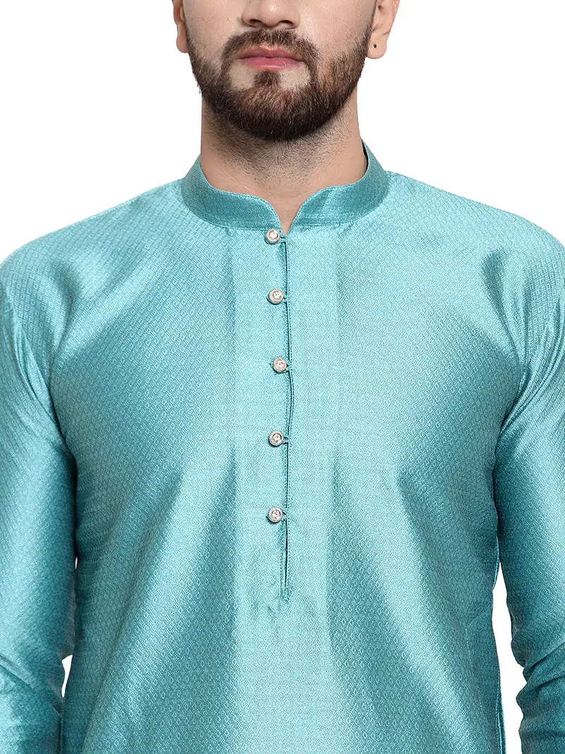 Kurta Pyjama Men Ethnic Wear Indian Clothes Party Wear (Sky Blue)