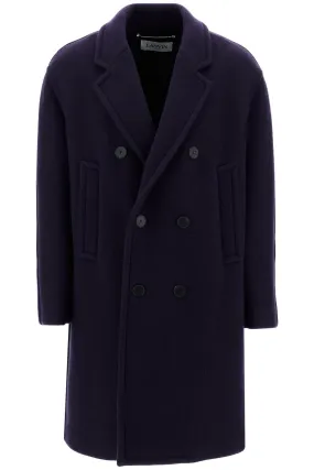 Lanvin Double Breasted Heavy Wool Coat   Blue