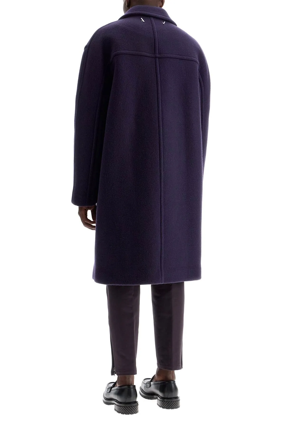 Lanvin Double Breasted Heavy Wool Coat   Blue