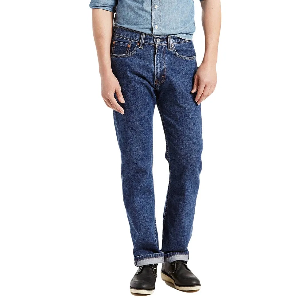 Levi's Mens 505 Regular Jeans | Dark Stonewash | Buy Now