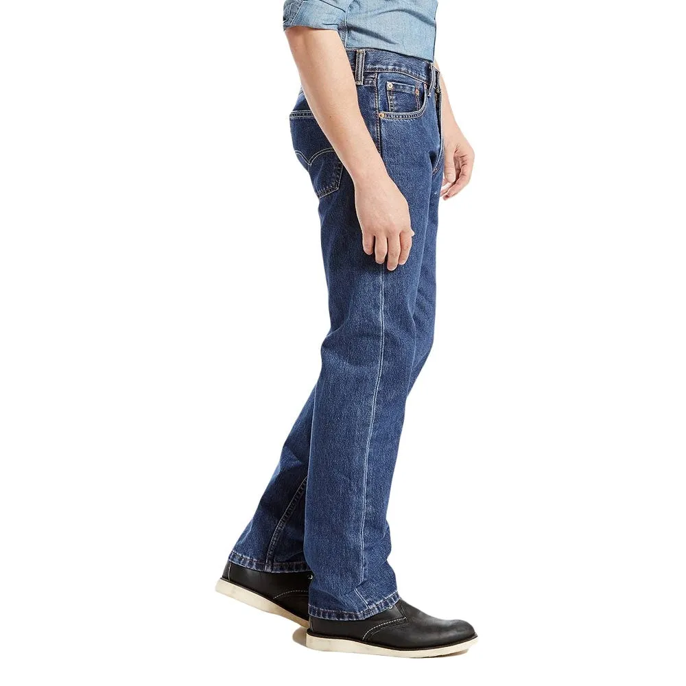 Levi's Mens 505 Regular Jeans | Dark Stonewash | Buy Now