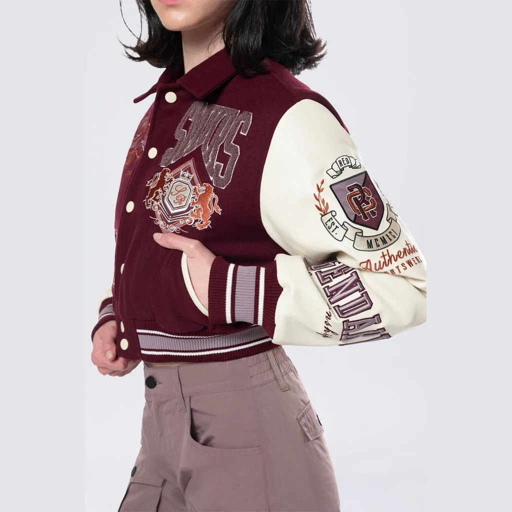 Lionheart Varsity Jacket - Windsor Wine