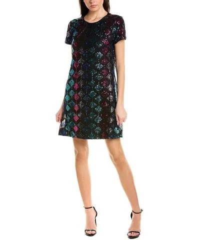 London Times Sequined T-Shirt Dress