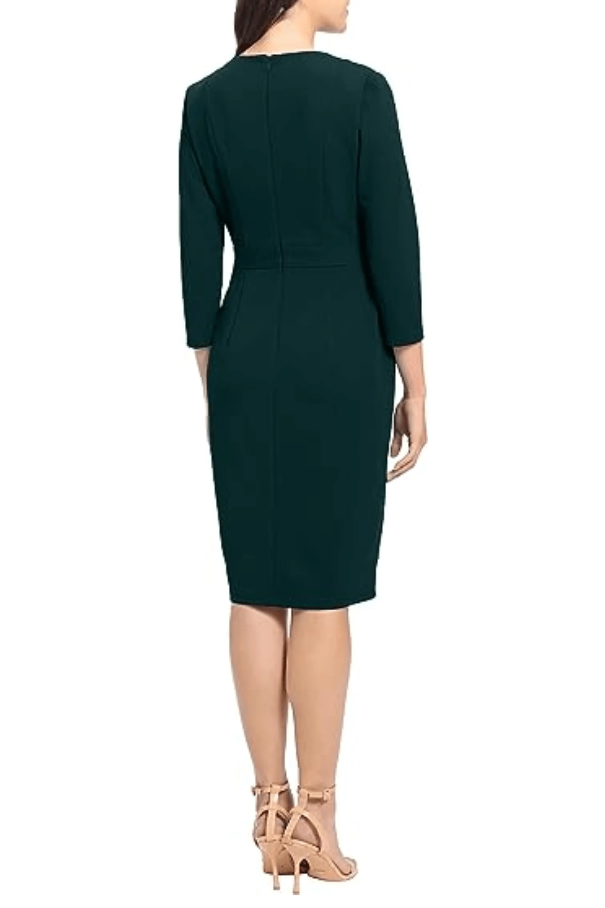 London Times T6566M - Button Waist Sheath Dress