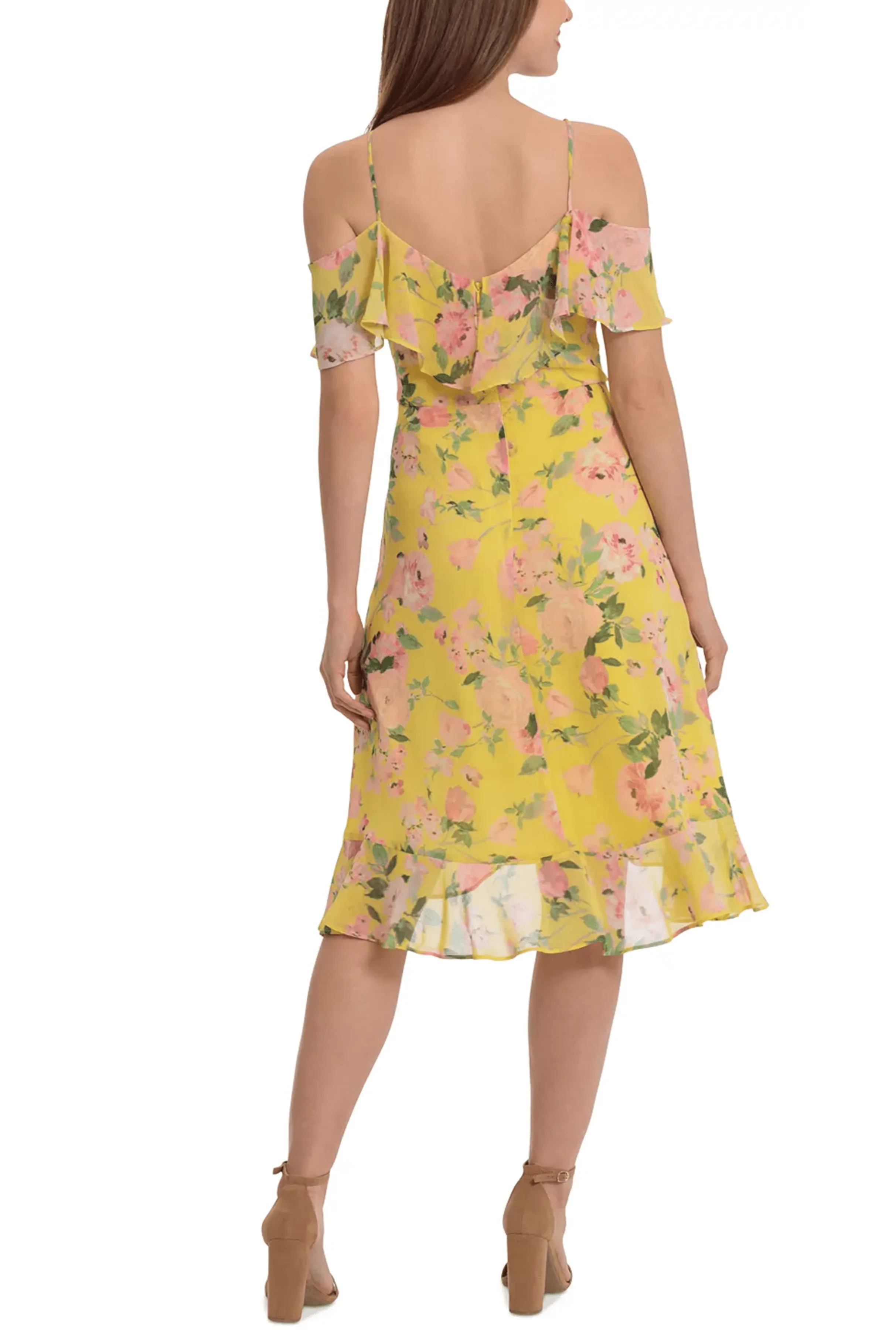 London Times T6748M - Floral Printed A-Line Dress