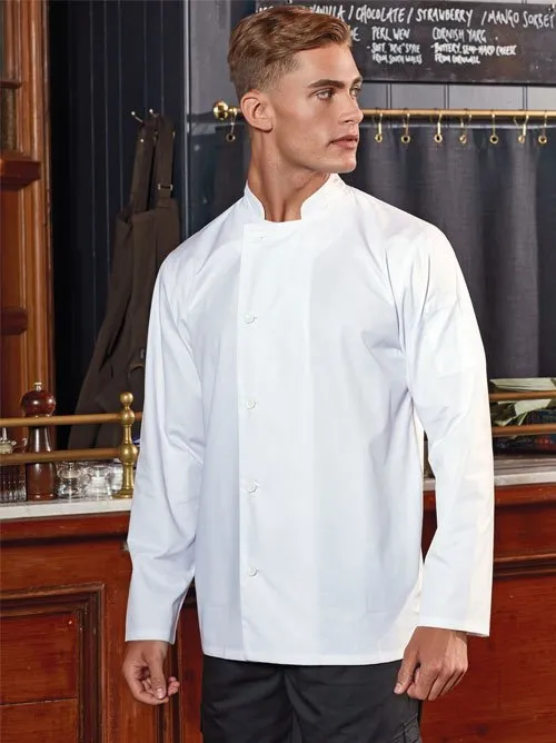 Long Sleeve Chef's Jacket, White or Black Long Sleeve Chef Jacket - PR901