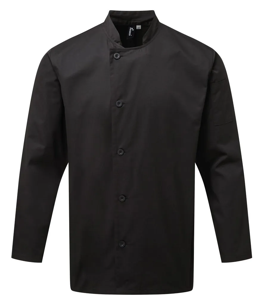 Long Sleeve Chef's Jacket, White or Black Long Sleeve Chef Jacket - PR901