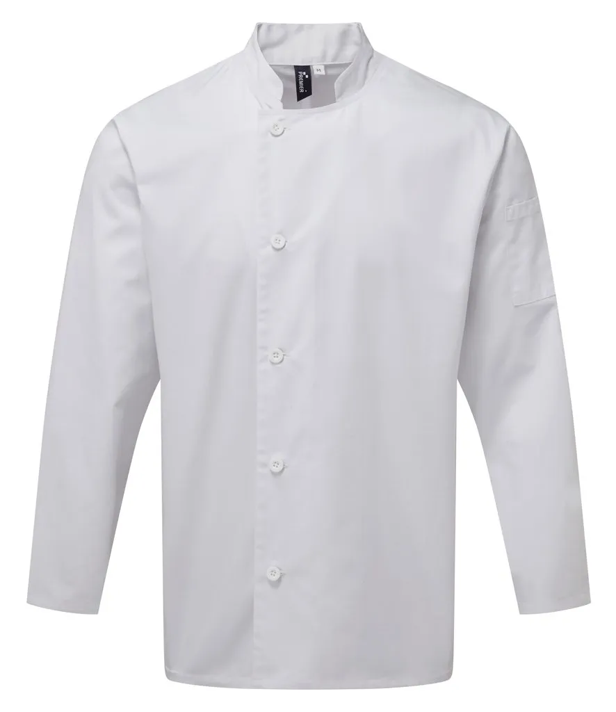 Long Sleeve Chef's Jacket, White or Black Long Sleeve Chef Jacket - PR901