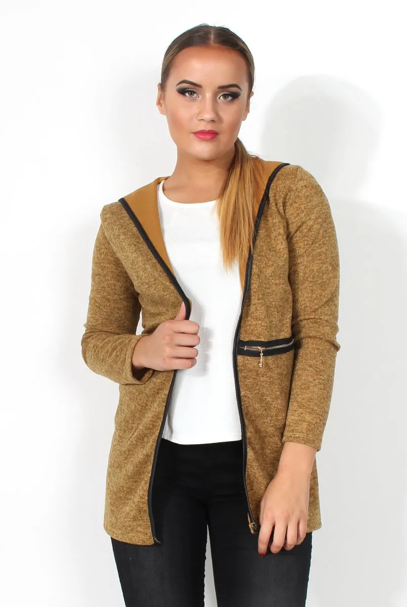 Lydia Mustard Hooded Jacket