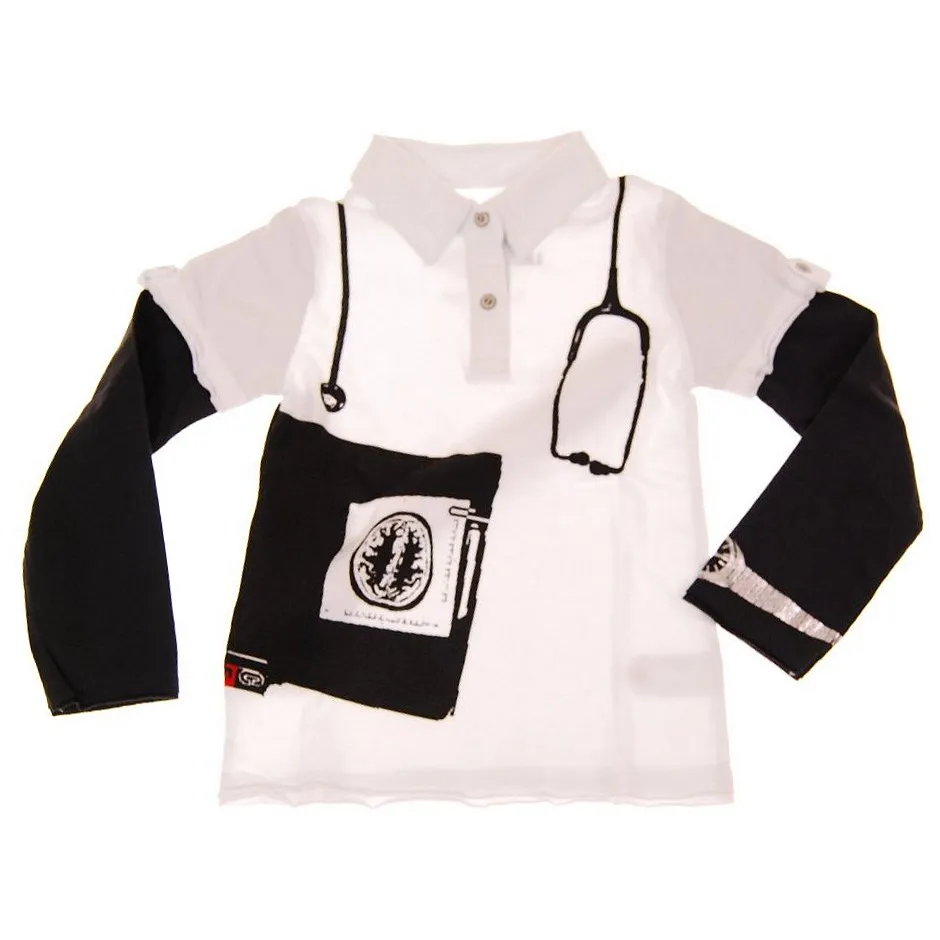 M. D. Long Sleeve Baby Polo Shirt by: Mini Shatsu