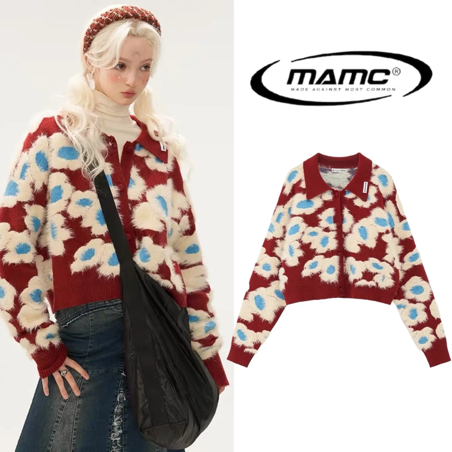 MAMC  |Flower Patterns Casual Style Long Sleeves Party Style