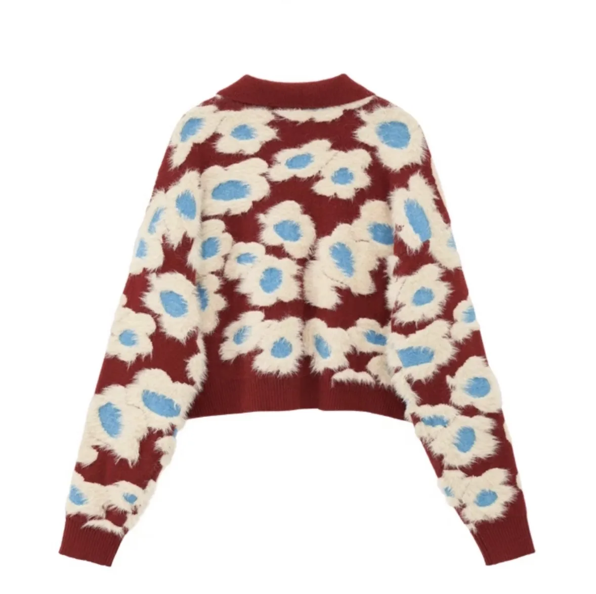 MAMC  |Flower Patterns Casual Style Long Sleeves Party Style