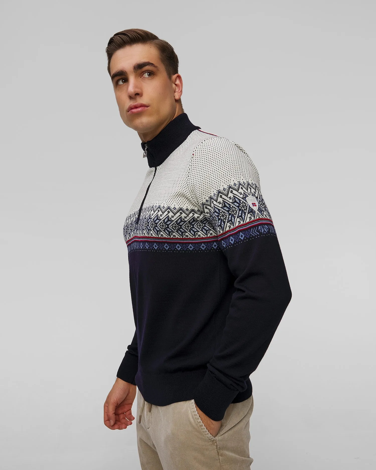 Men's woolen sweater Dale of Norway Hovden 93441-c