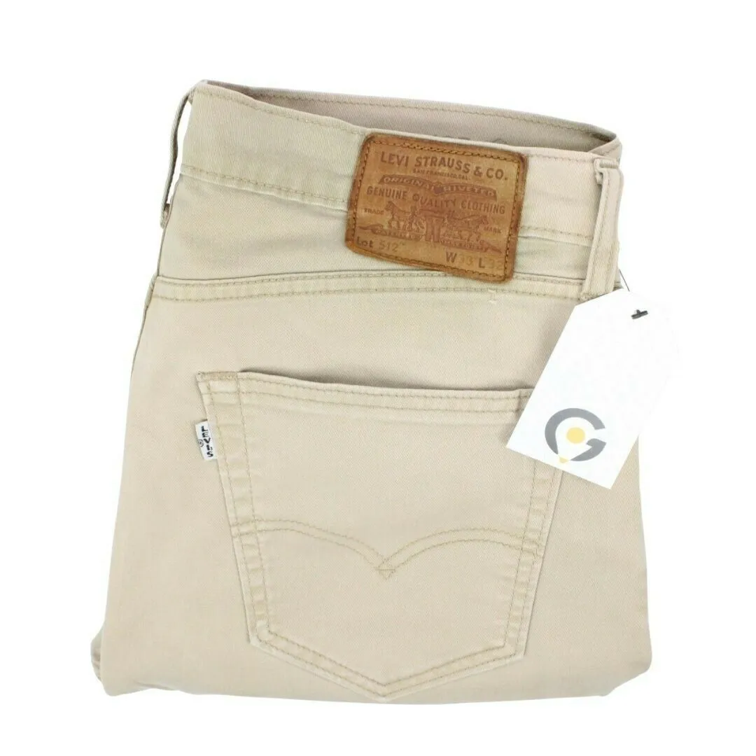 Mens LEVIS 512 Jeans Beige | W33 L30