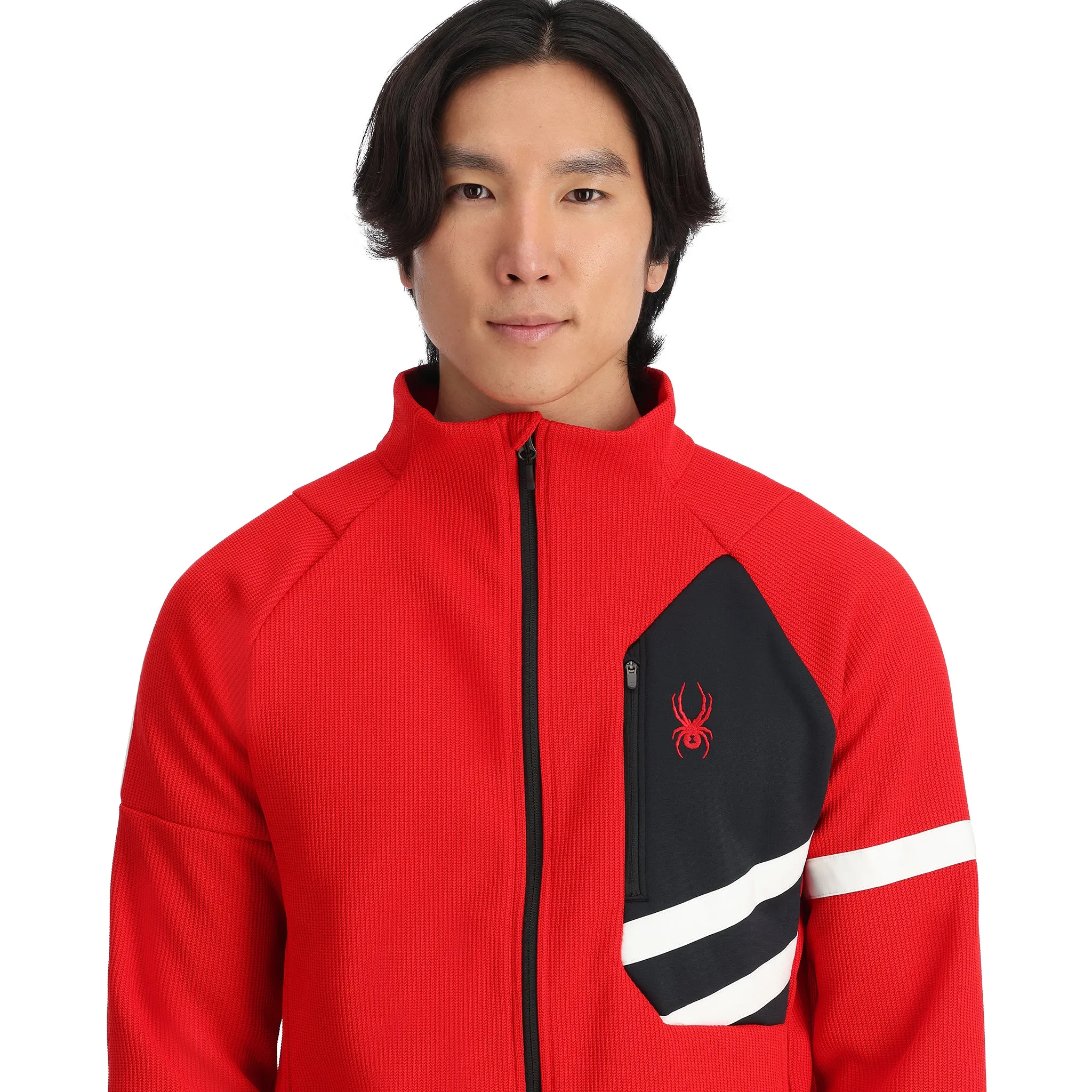 Mens Wengen Bandit Full Zip - Spyder Red